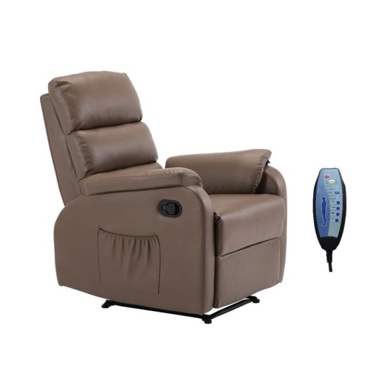 COMFORT Massage Πολυθρόνα Relax, Σαλονιού - Καθιστικού, PU Cappuccino COMFORT Massage Πολυθρόνα Relax, Σαλονιού - Καθιστικού, PU Cappuccino