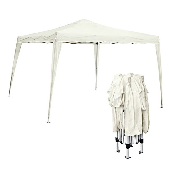 GAZEBO Πτυσσόμενο Μέταλλο Βαφή Άσπρο, Ύφασμα Άσπρο GAZEBO Πτυσσόμενο Μέταλλο Βαφή Άσπρο, Ύφασμα Άσπρο