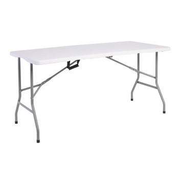 BLOW-R Τραπέζι Συνεδρίου - Catering Πτυσσόμενο (Βαλίτσα), Μέταλλο Γκρι, HDPE Άσπρο 35mm