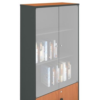 Γυάλινες πόρτες Βιβλιοθήκης-Α Γραφείου