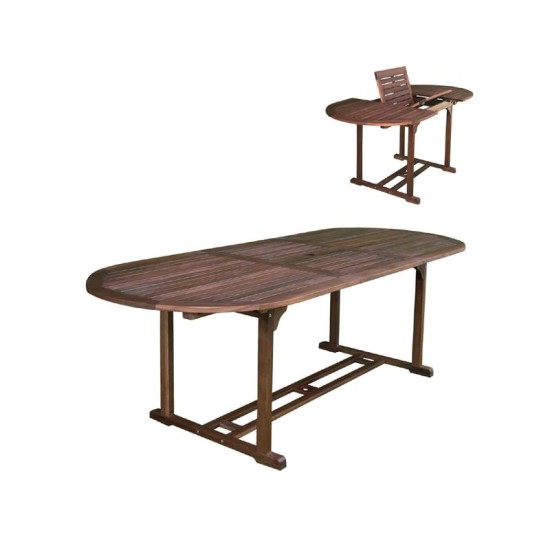 GARDEN Τραπέζι Επεκτεινόμενο Oval, Ξύλο Acacia GARDEN Τραπέζι Επεκτεινόμενο Oval, Ξύλο Acacia