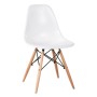 ART Wood Καρέκλα Τραπεζαρίας – Κουζίνας, Πόδια Οξιά, Κάθισμα PP Άσπρο - Πλήρως K/D