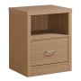 CALIBER Κομοδίνο με 1 Συρτάρι + 1 Ράφι, Απόχρωση Sonoma Oak