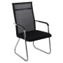 ALTA Πολυθρόνα Γραφείου Επισκέπτη Χρώμιο, Mesh Μαύρο