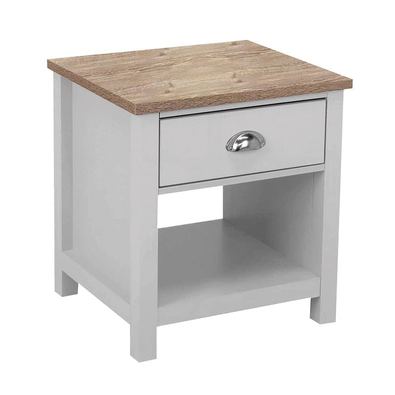 LUXOR Κομοδίνο Απόχρωση Sonoma - Άσπρο