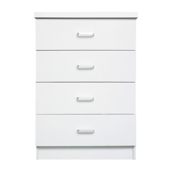 DRAWER Συρταριέρα με 4 Συρτάρια, Απόχρωση Άσπρο