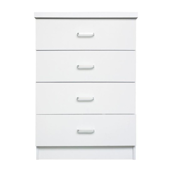 DRAWER Συρταριέρα με 4 Συρτάρια, Απόχρωση Άσπρο