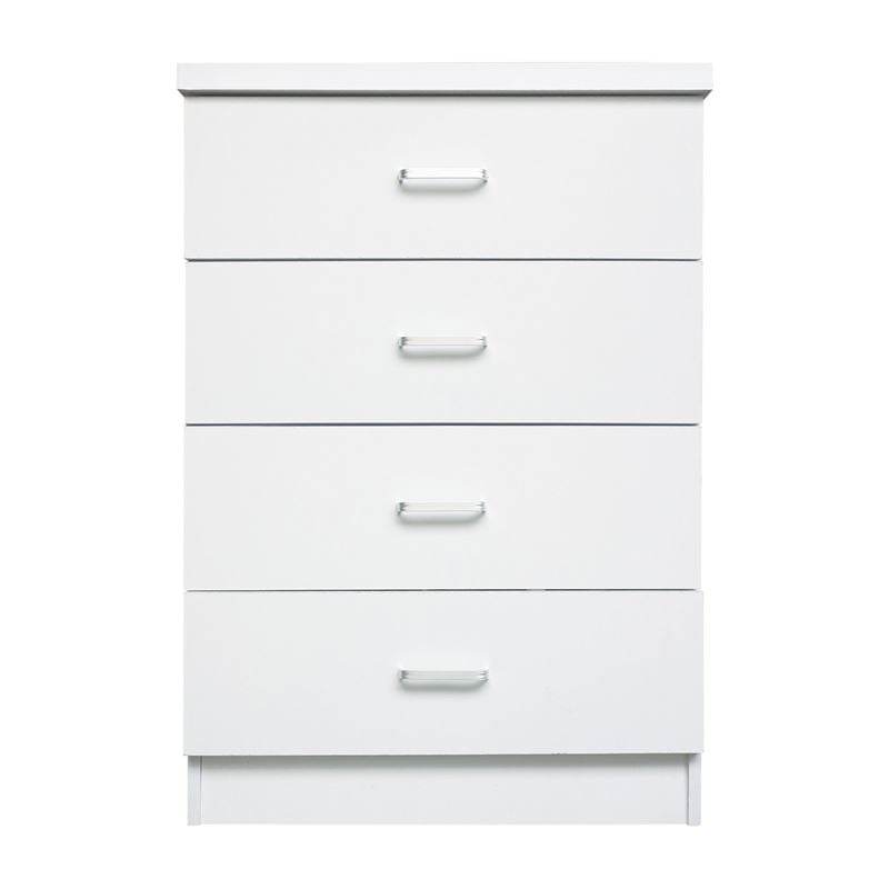 DRAWER Συρταριέρα με 4 Συρτάρια, Απόχρωση Άσπρο