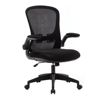 BF2920 Πολυθρόνα Γραφείου, Ανακλινόμενα Μπράτσα, Mesh Μαύρο