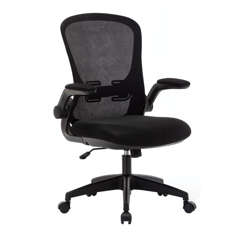 BF2920 Πολυθρόνα Γραφείου, Ανακλινόμενα Μπράτσα, Mesh Μαύρο