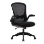 BF2920 Πολυθρόνα Γραφείου, Ανακλινόμενα Μπράτσα, Mesh Μαύρο