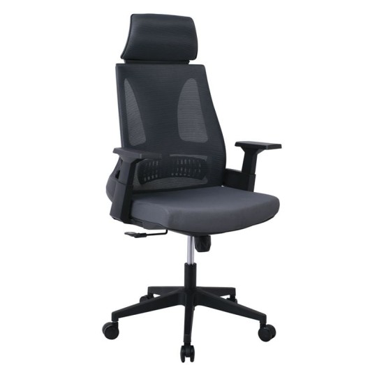 BF8750 Πολυθρόνα Γραφείου Διευθυντή, Mesh Γκρι, Ύφασμα Γκρι BF8750 Πολυθρόνα Γραφείου Διευθυντή, Mesh Γκρι, Ύφασμα Γκρι