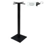 PRATO-R Βάση Τραπεζιού BAR 45x45 H.109cm με ρεγουλατόρο, Μέταλλο Βαφή Μαύρο / 14,70Kg