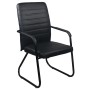 COLLET Πολυθρόνα Γραφείου Επισκέπτη Μέταλλο Μαύρο, Pu Μαύρο