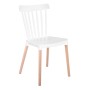 LINA Καρέκλα Τραπεζαρίας - Κουζίνας, PP Άσπρο, Πόδια Οξιά Φυσικό
