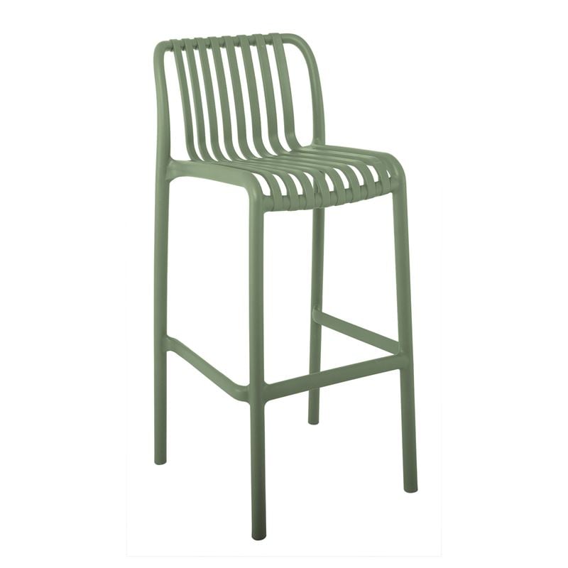 MODA Σκαμπό Bar-Pro Στοιβαζόμενο, PP-UV Protection Απόχρωση Πράσινο