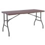 BLOW Τραπέζι  Συνεδρίου - Catering Πτυσσόμενο (Βαλίτσα), Μέταλλο Μαύρο, HDPE Καφέ 35mm