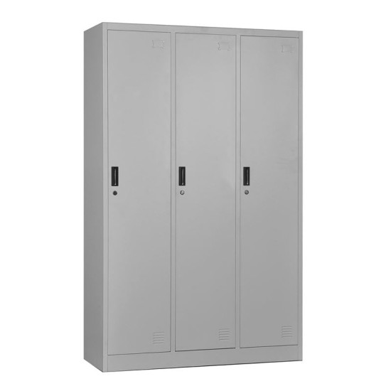 LOCKER 3 Θέσεων Ερμάριο - Ανά θέση: 3 Ράφια, Θέσεις για Κρεμάστρες, Μέταλλο Βαφή Γκρι LOCKER 3 Θέσεων Ερμάριο - Ανά θέση: 3 Ράφια, Θέσεις για Κρεμάστρες, Μέταλλο Βαφή Γκρι