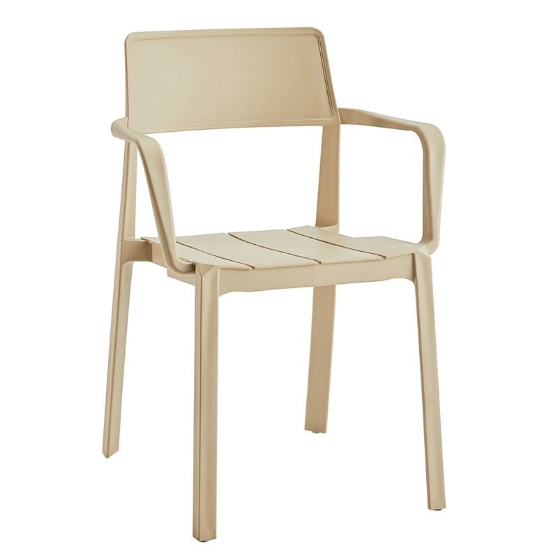 DIANNA Πολυθρόνα Στοιβαζόμενη, PP-UV Cappuccino