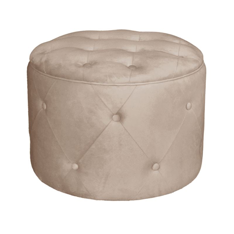 TRAVIS Σκαμπό Αποθηκευτικό, Ύφασμα Velure Απόχρωση Cappuccino