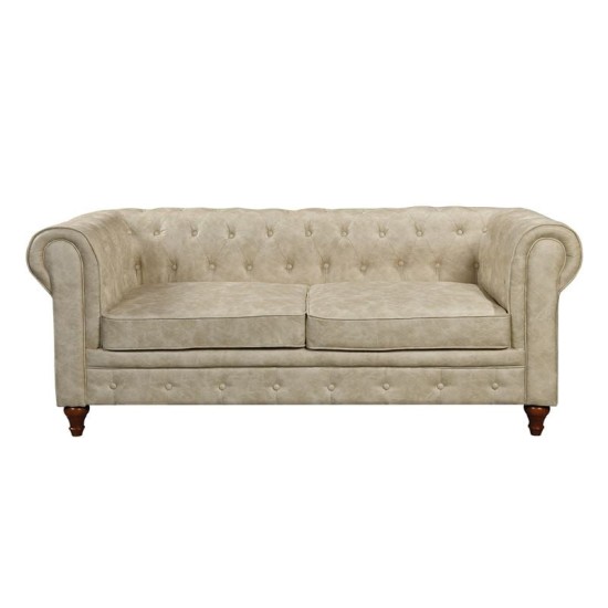 CHESTERFIELD York Kαναπές 3Θέσιος Σαλονιού - Καθιστικού, Ύφασμα Απόχρωση Μπεζ CHESTERFIELD Kαναπές 3Θέσιος Σαλονιού - Καθιστικού, Ύφασμα Απόχρωση Μπεζ