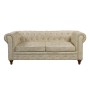CHESTERFIELD York Kαναπές 3Θέσιος Σαλονιού - Καθιστικού, Ύφασμα Απόχρωση Μπεζ