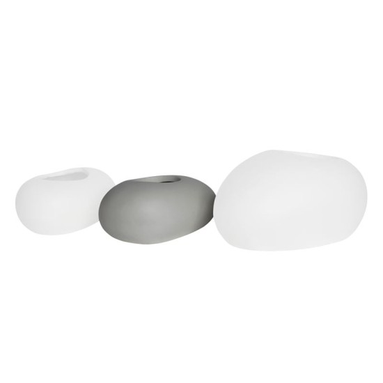 FLOWER POT-ROCK 50x32x19cm, Cement Απόχρωση White FLOWER POT-ROCK 50x32x19cm, Cement Απόχρωση White