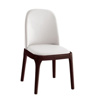 VISTA Καρέκλα Τραπεζαρίας- Κουζίνας, Απόχρωση Καρυδί, Pu Εκρού