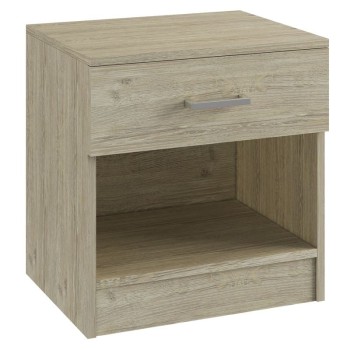 LIFE-W Κομοδίνο με 1 Συρτάρι, Απόχρωση Sonoma