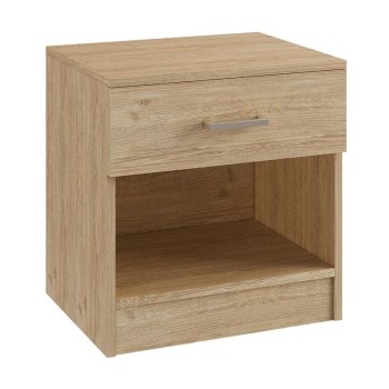 LIFE-W Κομοδίνο με 1 Συρτάρι, Απόχρωση Sonoma