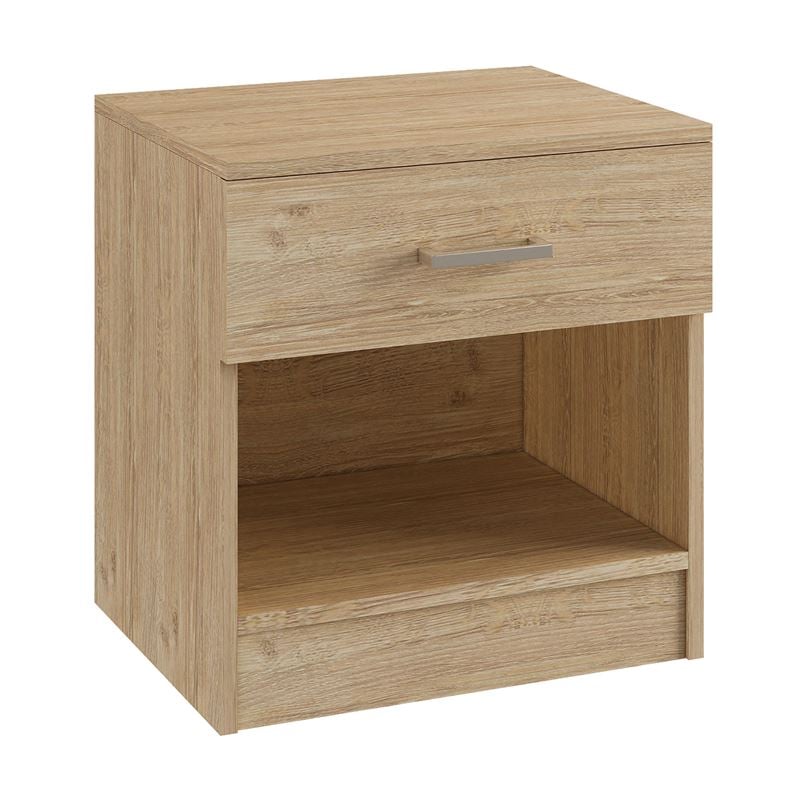 DEVON Κομοδίνο με 1 Συρτάρι, Απόχρωση Sonoma