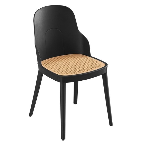 MELINA Καρέκλα PP Μαύρο, PP Rattan Μπεζ MELINA Καρέκλα PP Μαύρο, PP Rattan Μπεζ