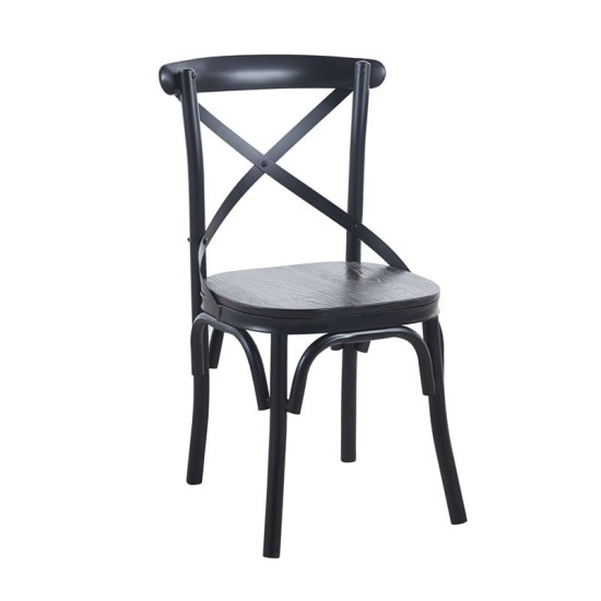MARLIN Wood Καρέκλα Dark Oak, Μέταλλο Βαφή Μαύρο MARLIN Wood Καρέκλα Dark Oak, Μέταλλο Βαφή Μαύρο