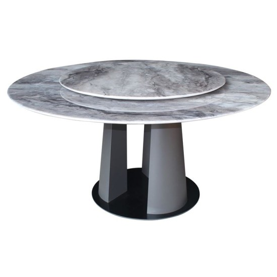 LAZY SUSAN Τραπέζι με κεντρική Περιστρεφόμενη επιφάνεια, Βάση Μέταλλο-Επιφάνεια Μάρμαρο LAZY SUSAN Τραπέζι με κεντρική Περιστρεφόμενη επιφάνεια, Βάση Μέταλλο-Επιφάνεια Μάρμαρο