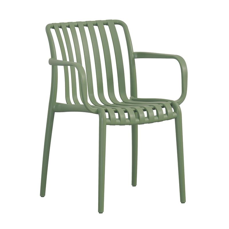 MODA-W Πολυθρόνα Στοιβαζόμενη, PP - UV Protection Απόχρωση Olive Green