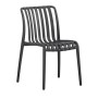 MODA-H Καρέκλα Στοιβαζόμενη, PP - UV Protection, Απόχρωση Μαύρο
