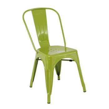 RELIX Καρέκλα Στοιβαζόμενη, Μέταλλο Βαφή Lime