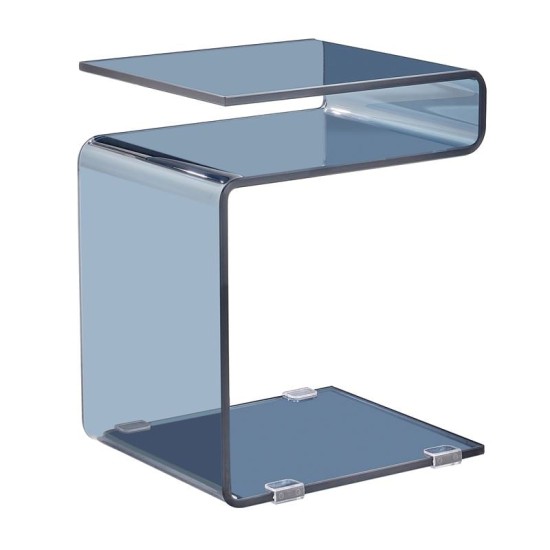 GLASSER Smoke Τραπεζάκι Βοηθητικό Γυαλί 12mm GLASSER Τραπεζάκι Βοηθητικό Smoke Γυαλί 12mm