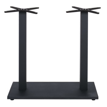 PRATO-W Βάση Τραπεζιού BAR 70x40cm H.93cm Μέταλλο Βαφή Μαύρο με Ρεγουλατόρο/ 18Kg