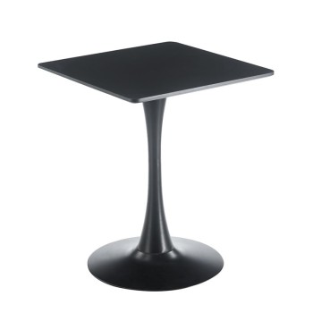 BREAK Τραπέζι MDF Μαύρο, Βάση Μέταλλο Βαφή Μαύρο