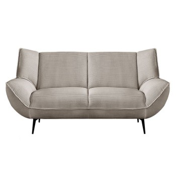 EMERALD Καναπές 2-θέσιος Σαλονιού - Καθιστικού, Ύφασμα Κοτλέ Μπεζ