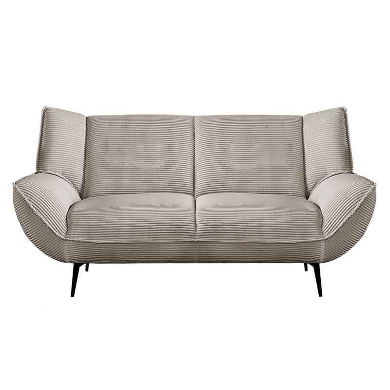 EMERALD Καναπές 2-θέσιος Σαλονιού - Καθιστικού, Ύφασμα Κοτλέ Μπεζ