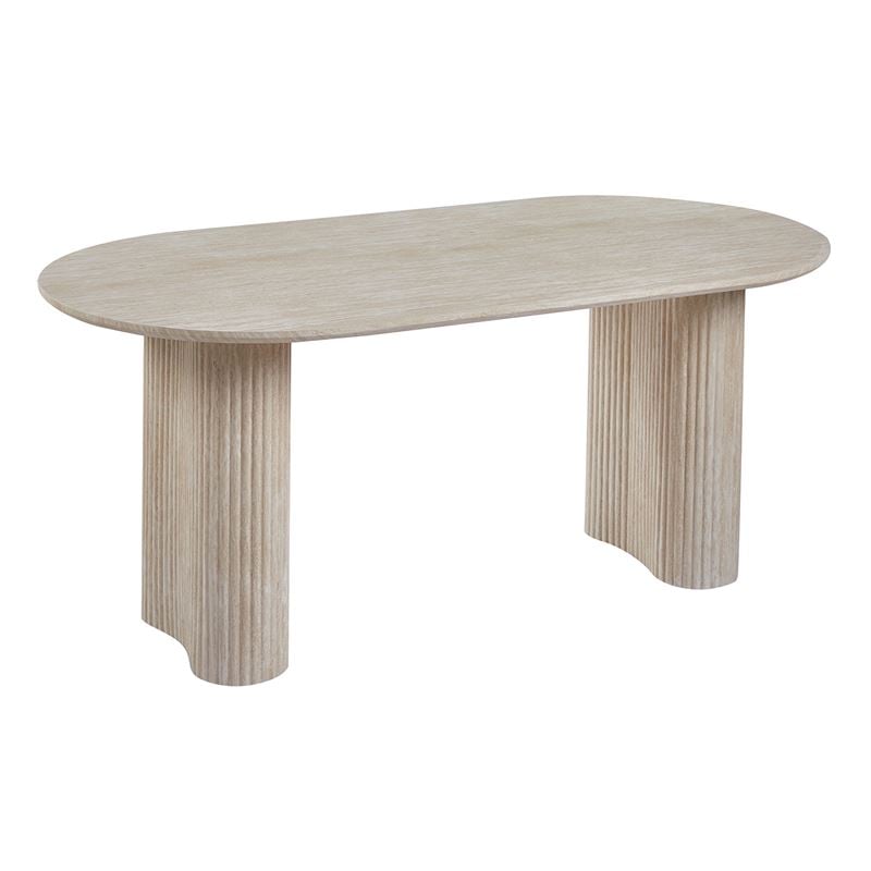 DIAZ Τραπέζι Τραπεζαρίας, ΜDF Απόχρωση Natural Stone