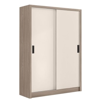 VANITY Ντουλάπα Δίφυλλη - Συρόμενη, Αποχρώσεων Sonoma Oak & Cream