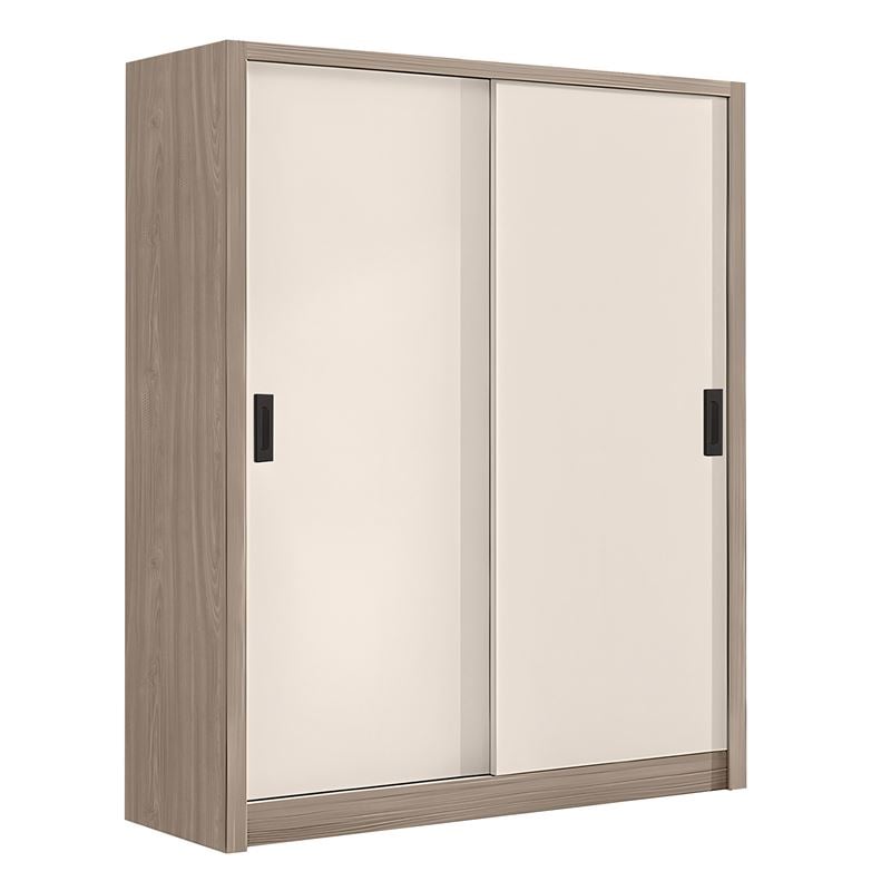 VANITY Ντουλάπα Δίφυλλη - Συρόμενη, Αποχρώσεων Sonoma Oak & Cream