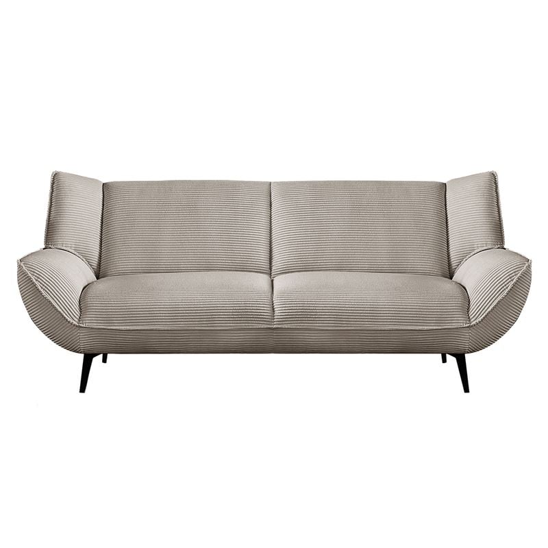 EMERALD Καναπές 3-θέσιος Σαλονιού - Καθιστικού, Ύφασμα Κοτλέ Μπεζ