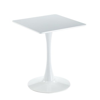 BREAK Τραπέζι MDF Άσπρο, Βάση Μέταλλο Βαφή Άσπρο