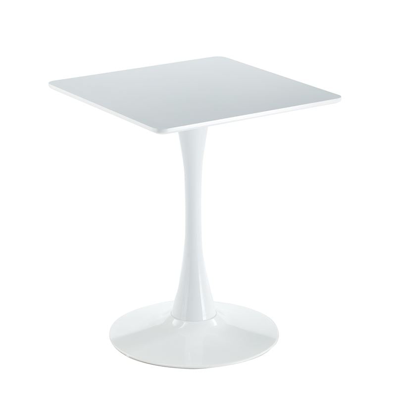 BREAK Τραπέζι MDF Άσπρο, Βάση Μέταλλο Βαφή Άσπρο