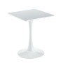 BREAK Τραπέζι MDF Άσπρο, Βάση Μέταλλο Βαφή Άσπρο