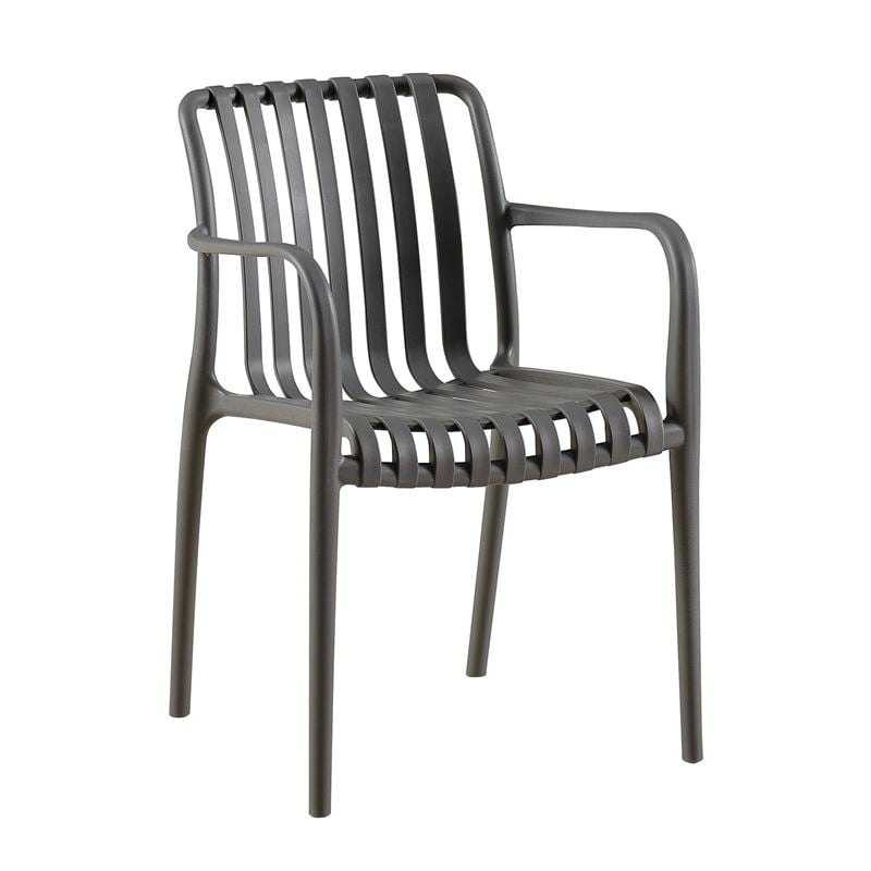 MODA-N Πολυθρόνα Στοιβαζόμενη PP, Στοιβαζόμενη Απόχρωση Γκρι